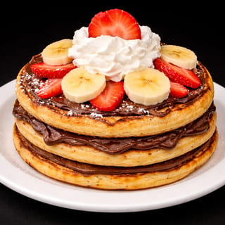 Bannana-Strawberry & Nutella Pancakes (3)