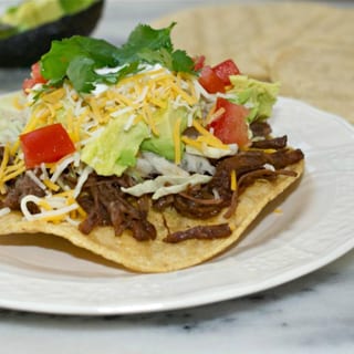 Ala Shrd Beef Tostada