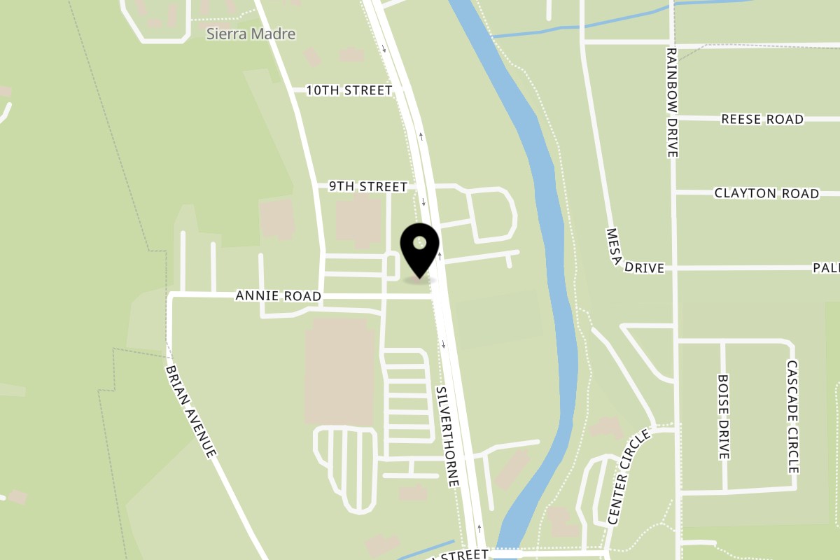 Map showing the location of Fritangas Mexican Restaurant Silverthorne Silverthorne on 102 Annie Rd in Silverthorne